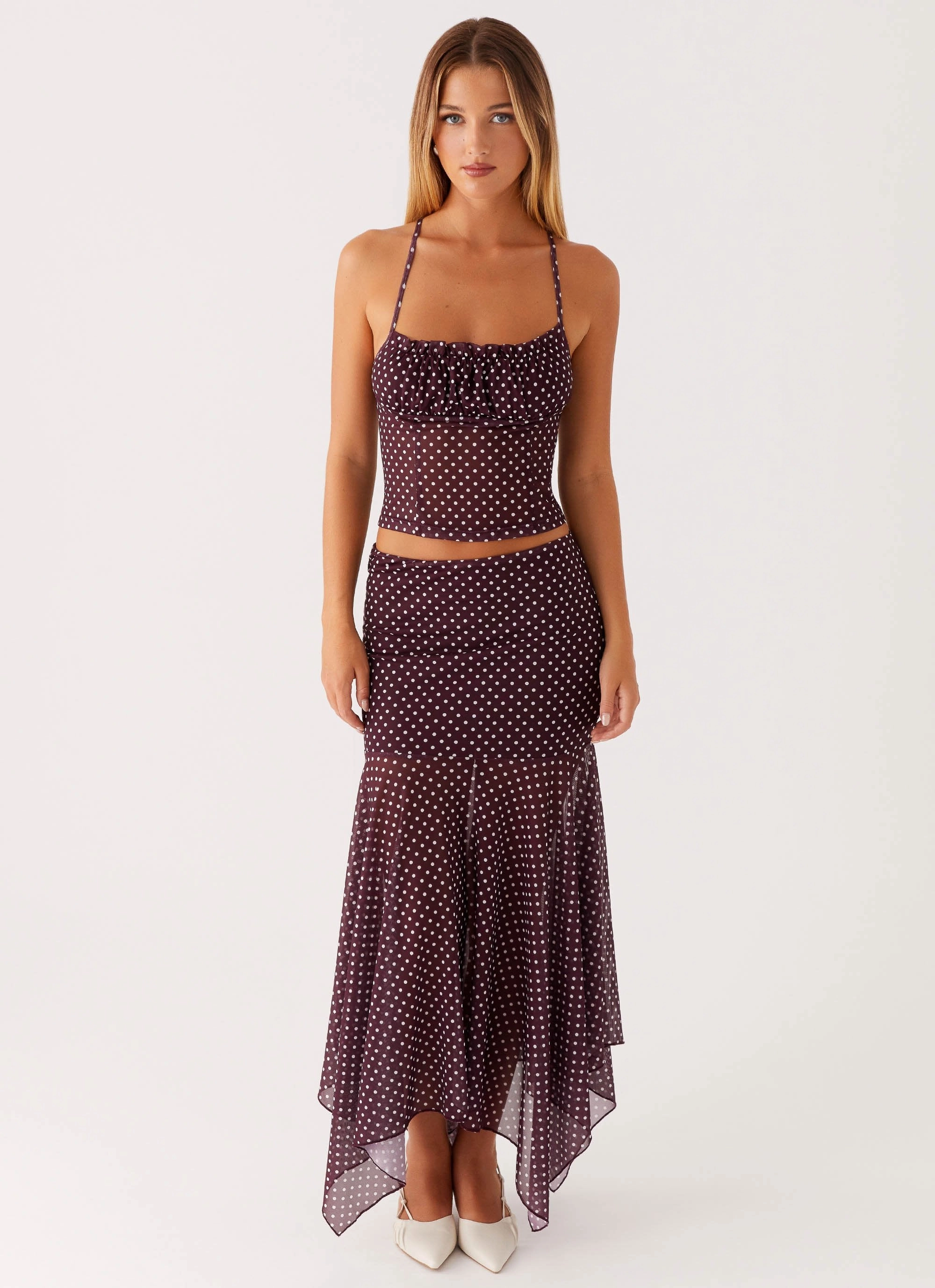 Buffy Maxi Skirt - Burgundy