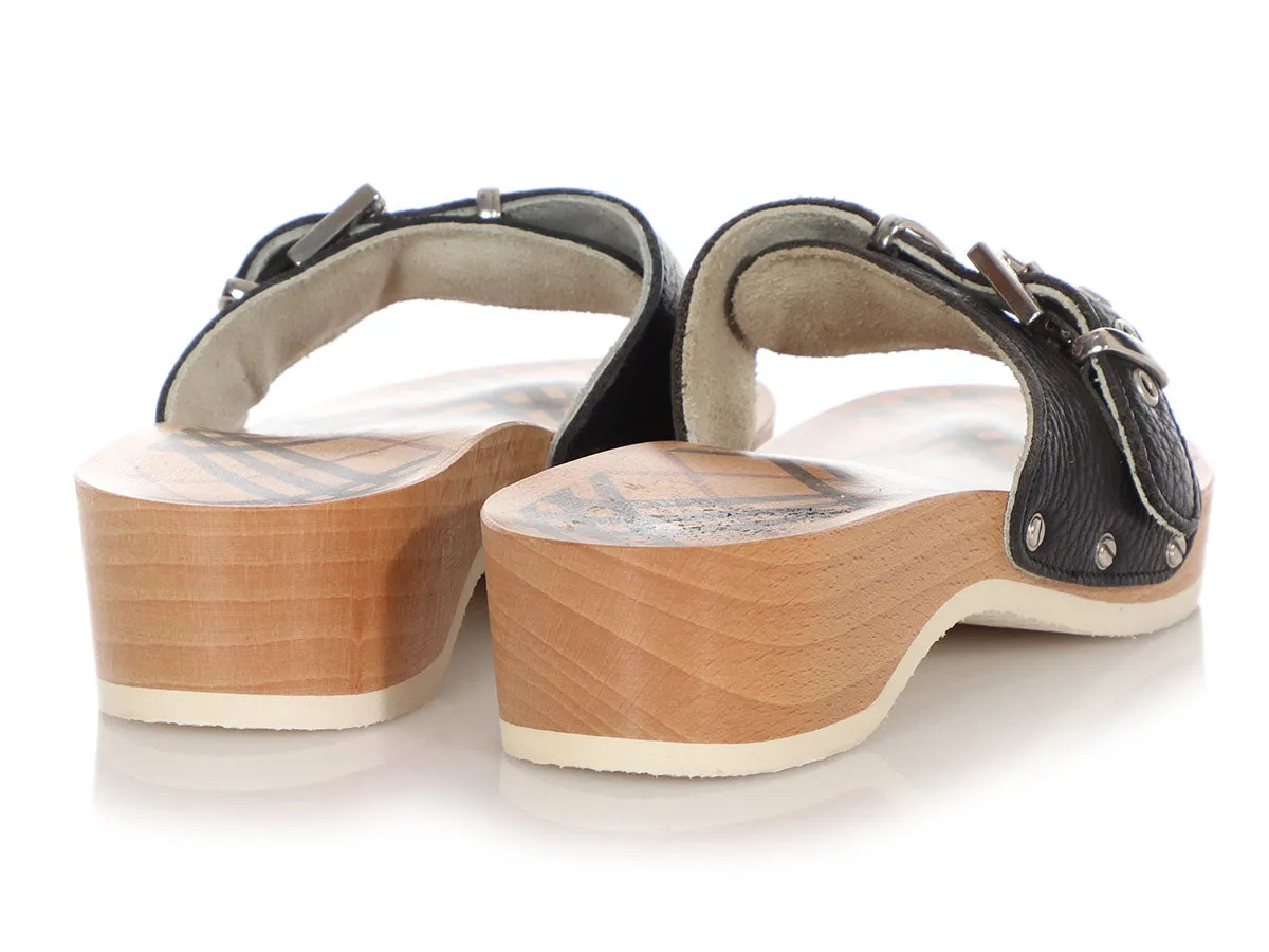 Burberry Wooden Slide Sandals