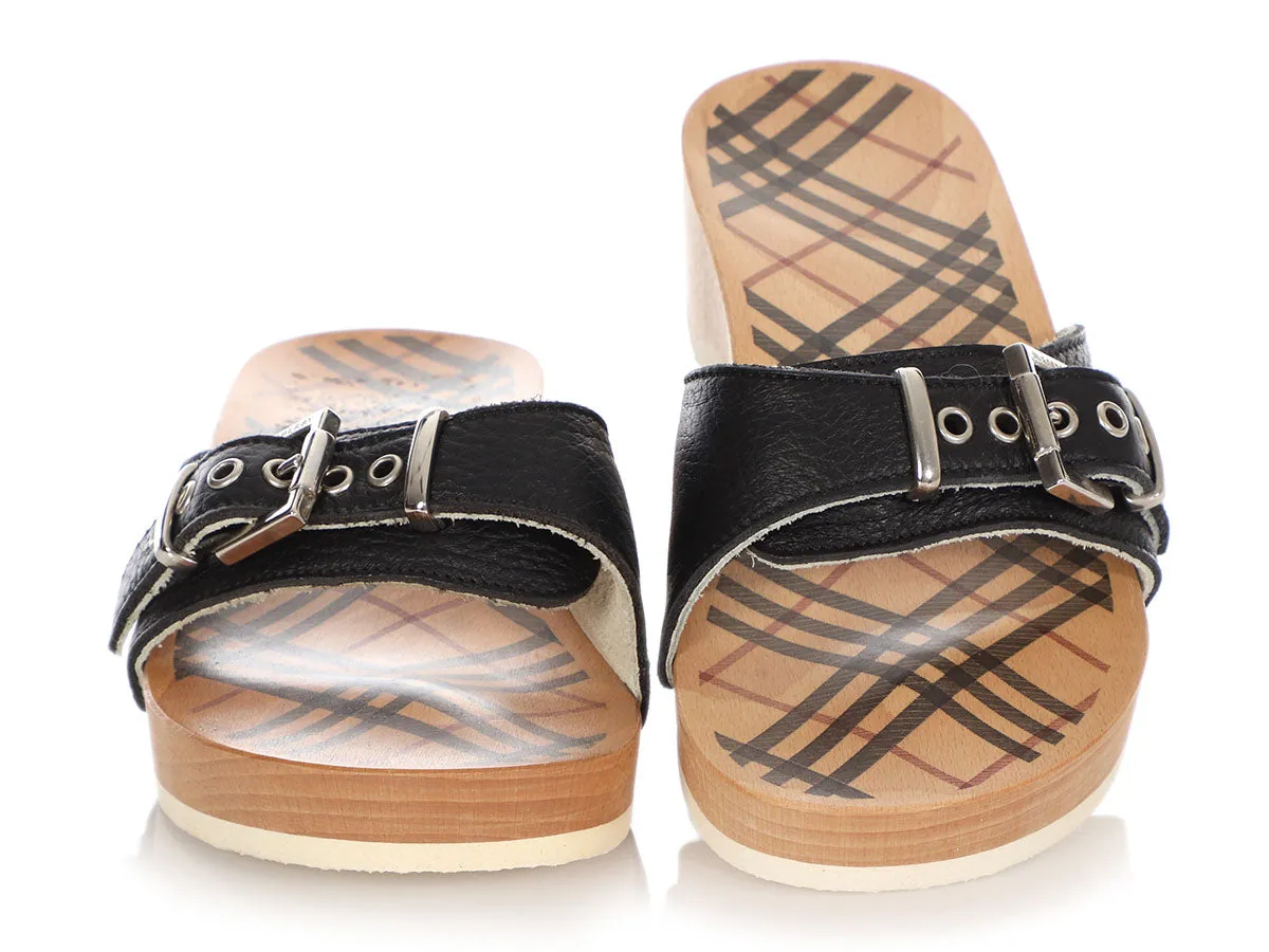 Burberry Wooden Slide Sandals