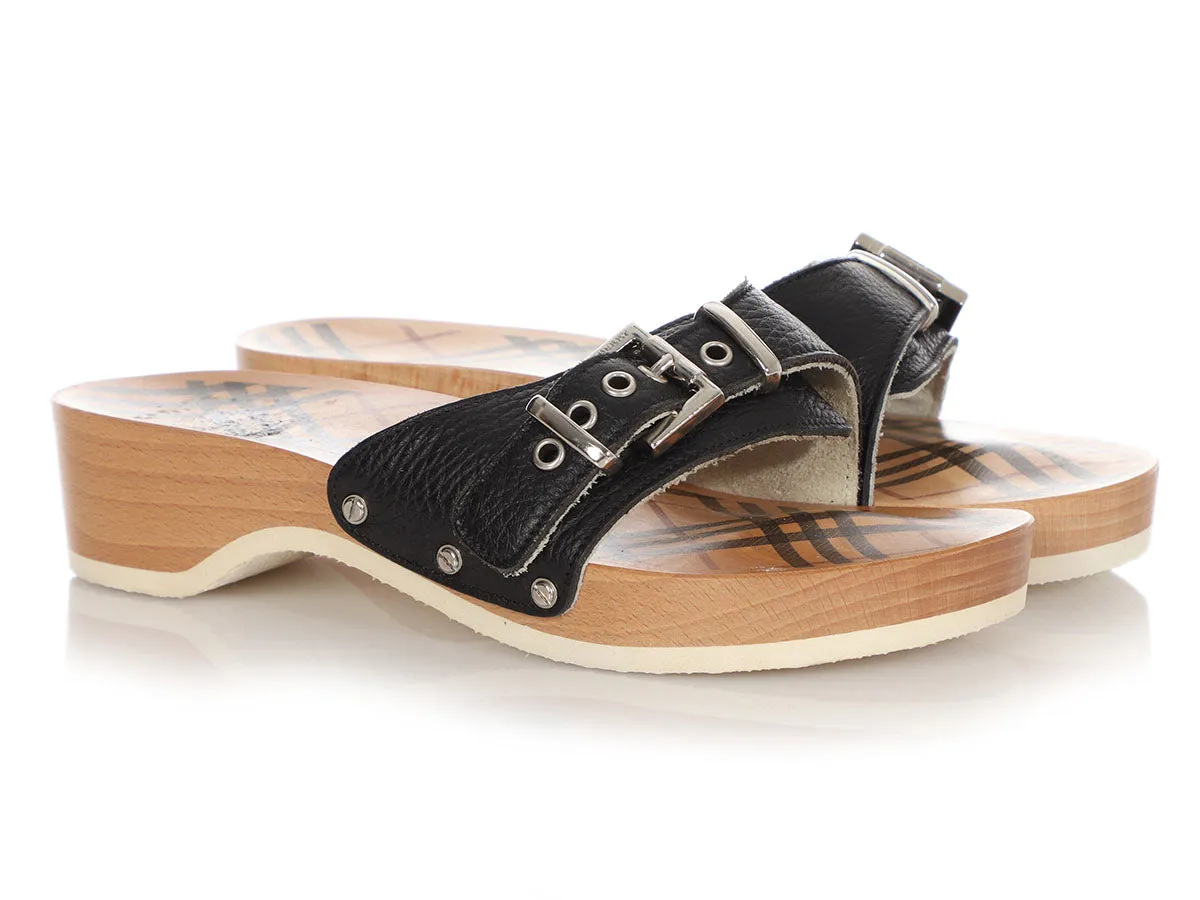 Burberry Wooden Slide Sandals