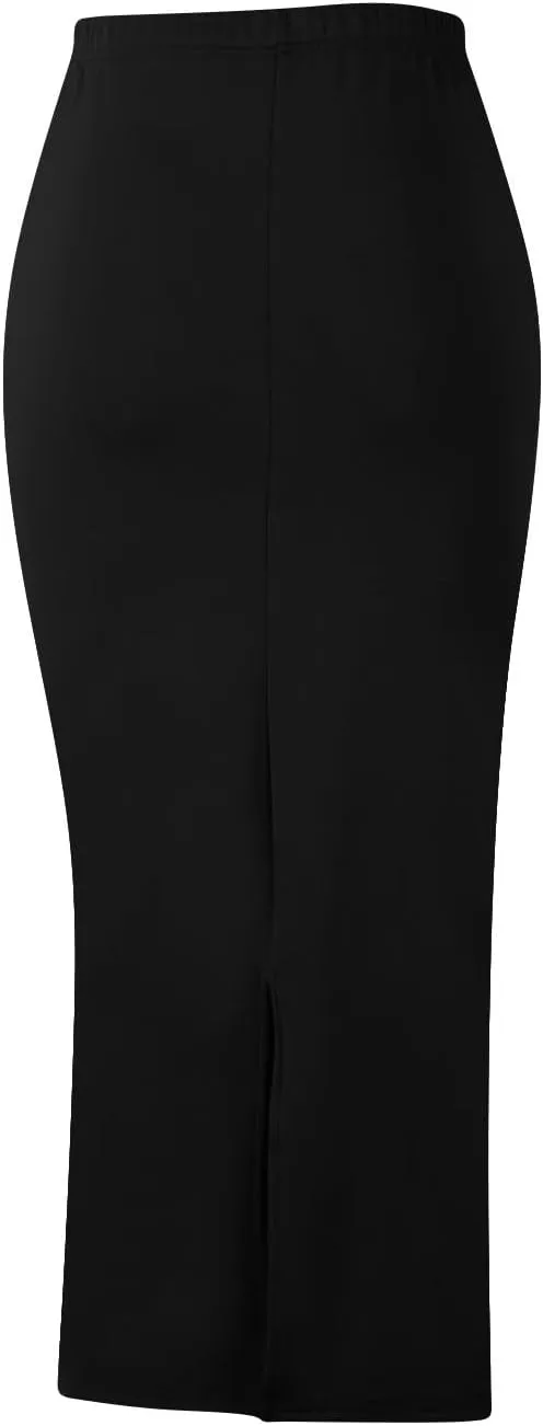 Business Pencil Skirt for Women High Waisted Below Knee Bodycon Skirts 2025 Fashion Solid Sexy Office Work Skorts