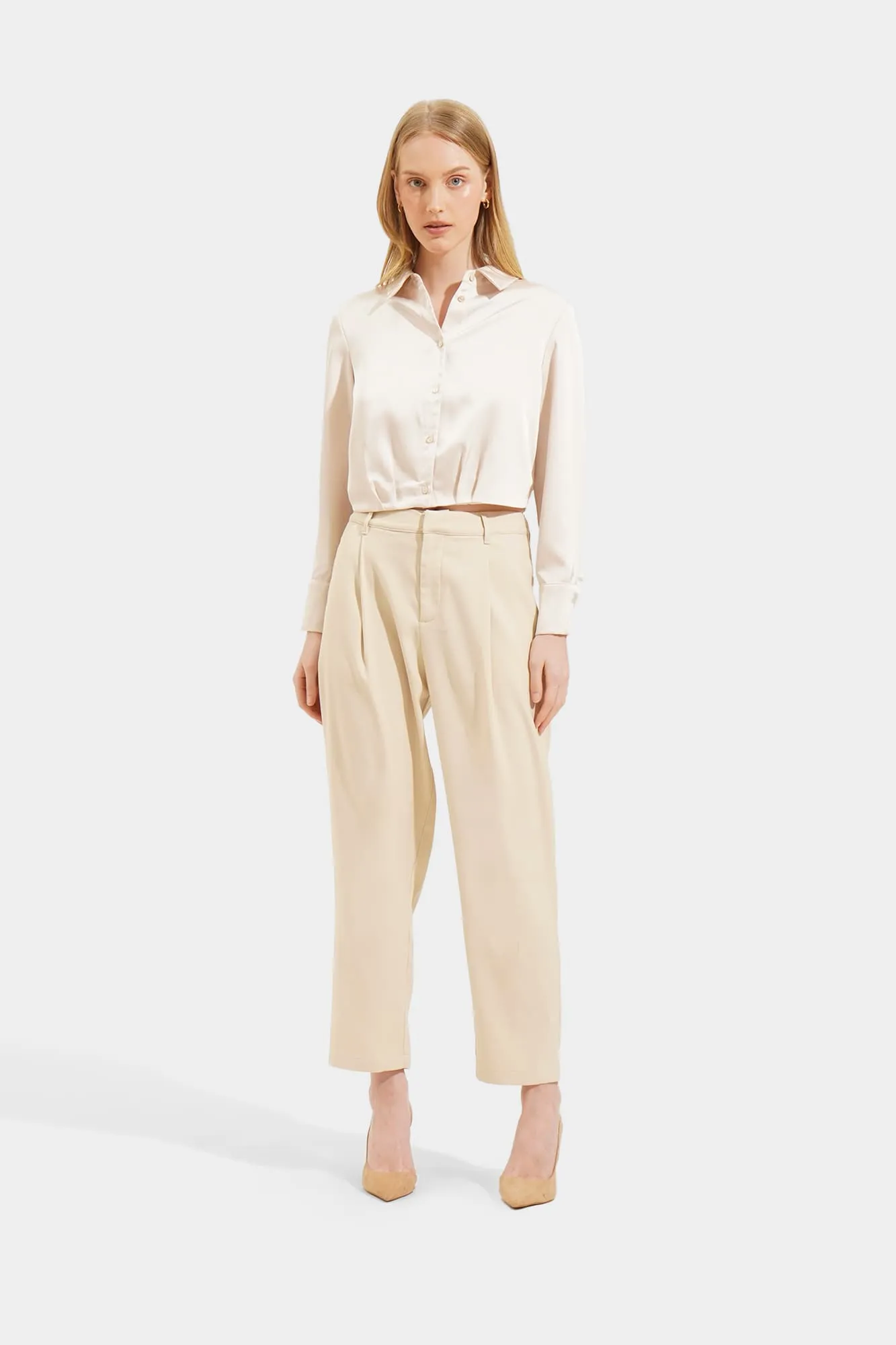 Button Down Satin Shirt
