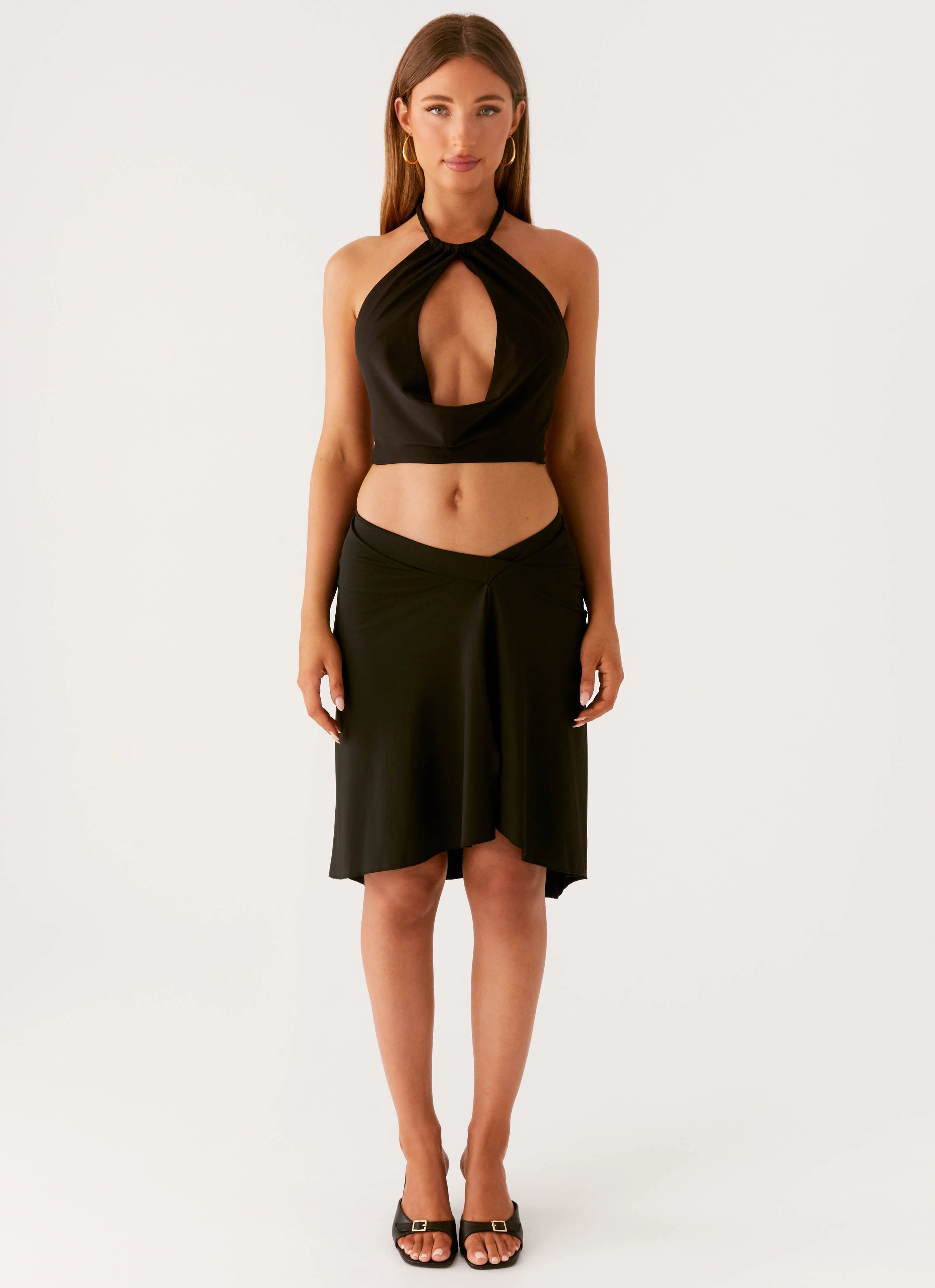 Calisa Cowl Top - Black