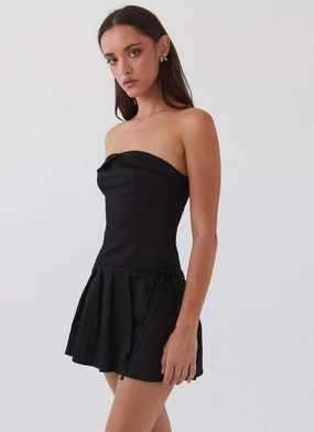 Calling The Shots Mini Dress - Black Calling The Shots Mini Dress - Black