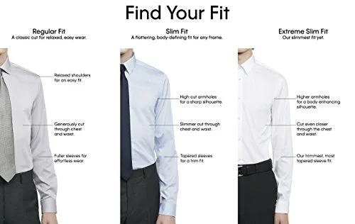Calvin Klein Men's Non Iron Stretch Slim Fit Unsolid Solid Dress Shirt Shirt, Soft Lilac, 16.5" Neck 36-37" Sleeve