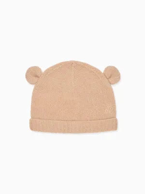Camel Melange Gloria Cashmere Baby Hat