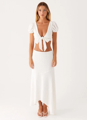 Cammy Tie Top - White Cammy Tie Top - White
