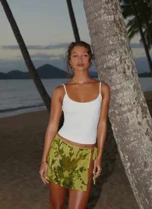 Cancun Sequin Mini Skirt - Lime Cancun Sequin Mini Skirt - Lime