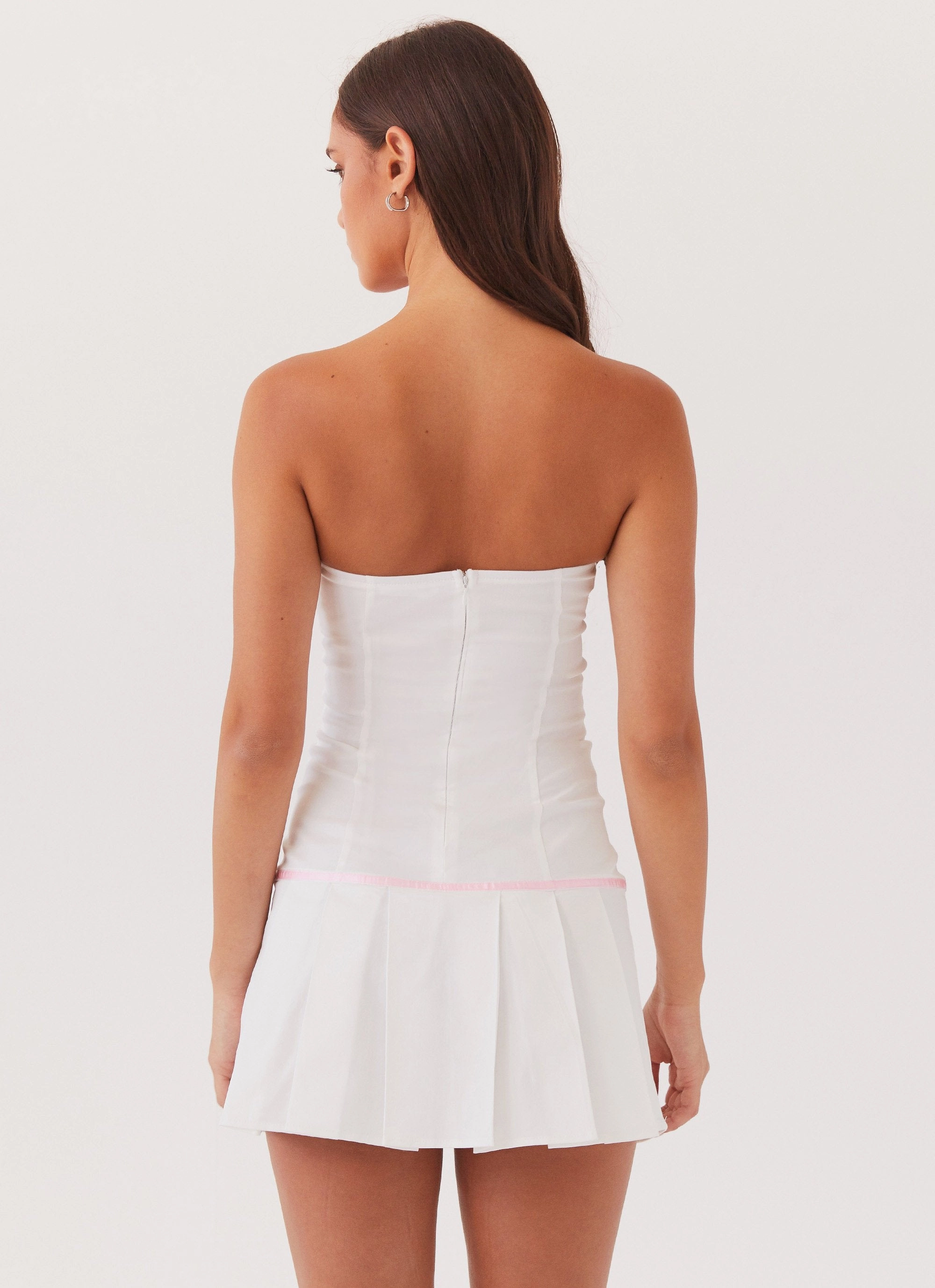 Candy Coated Bustier Mini Dress - Pink Ribbon