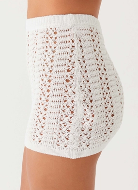 Capri Glow Knit Skirt - Cloud White Capri Glow Knit Skirt - Cloud White