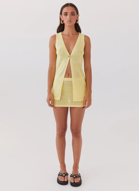 Capri Glow Knit Top - Canary Capri Glow Knit Top - Canary