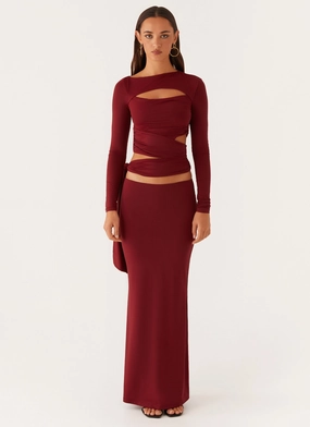 Capucine Wrap Top - Mulberry Capucine Wrap Top - Mulberry