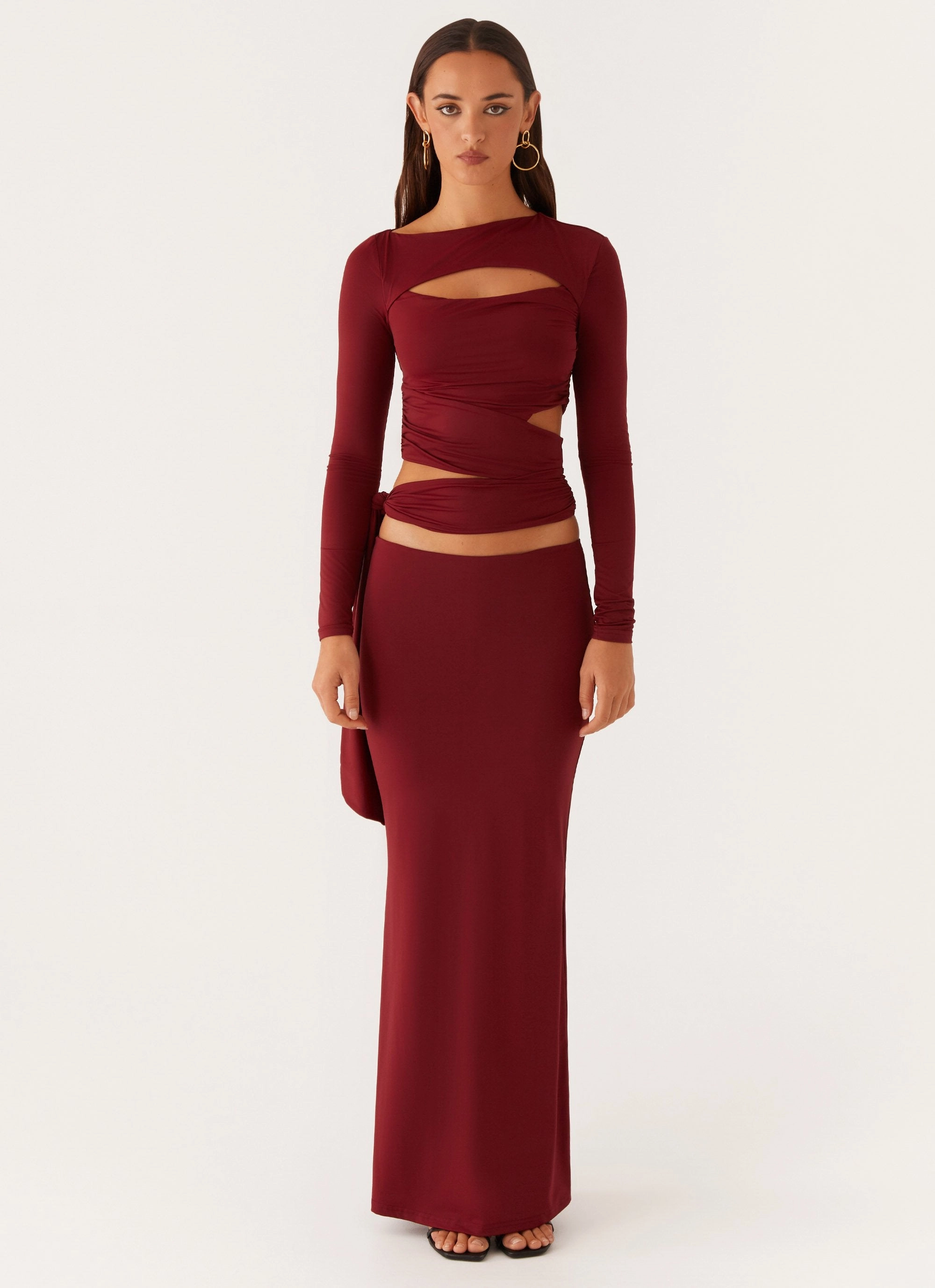 Capucine Wrap Top - Mulberry