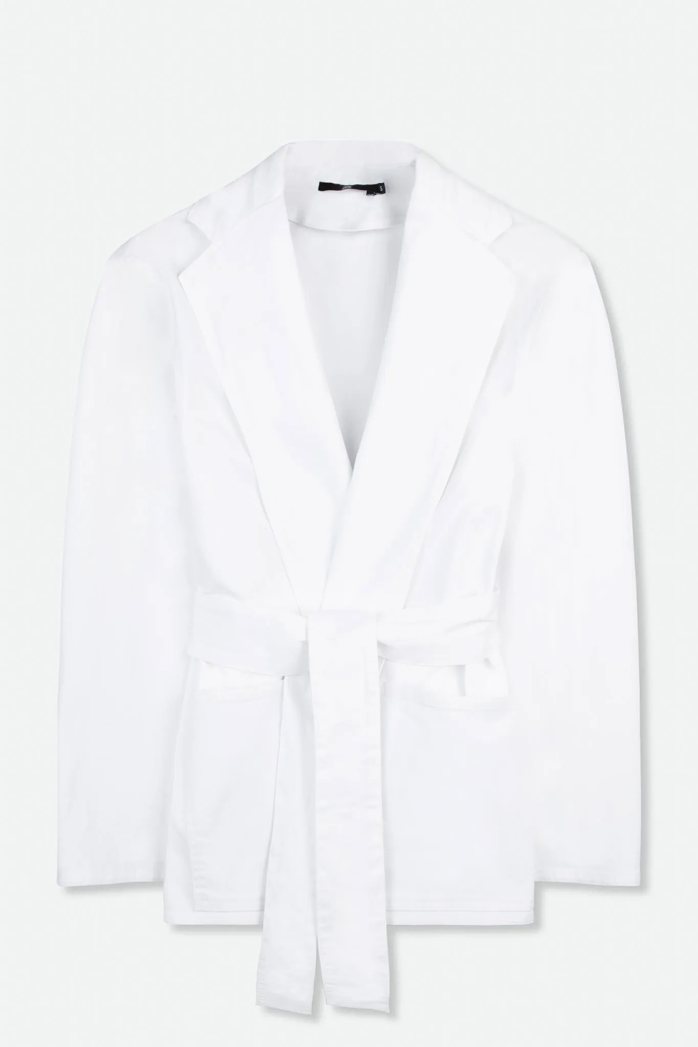 CARA PATCH POCKET JACKET IN ITALIAN BRUSHED COTTON SATEEN