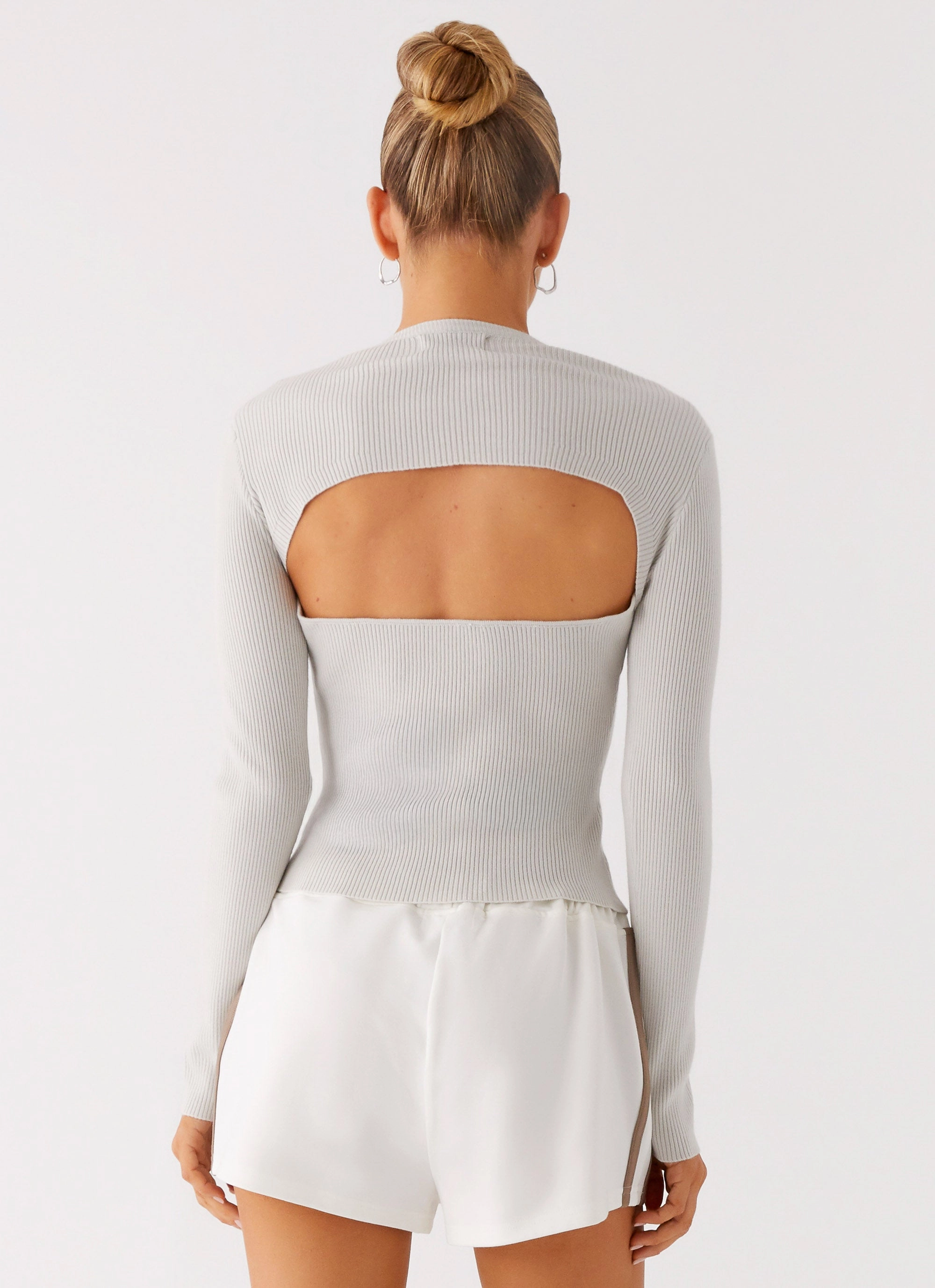 Carissa Open Back Top - Grey