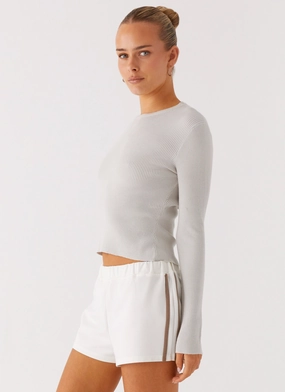 Carissa Open Back Top - Grey Carissa Open Back Top - Grey