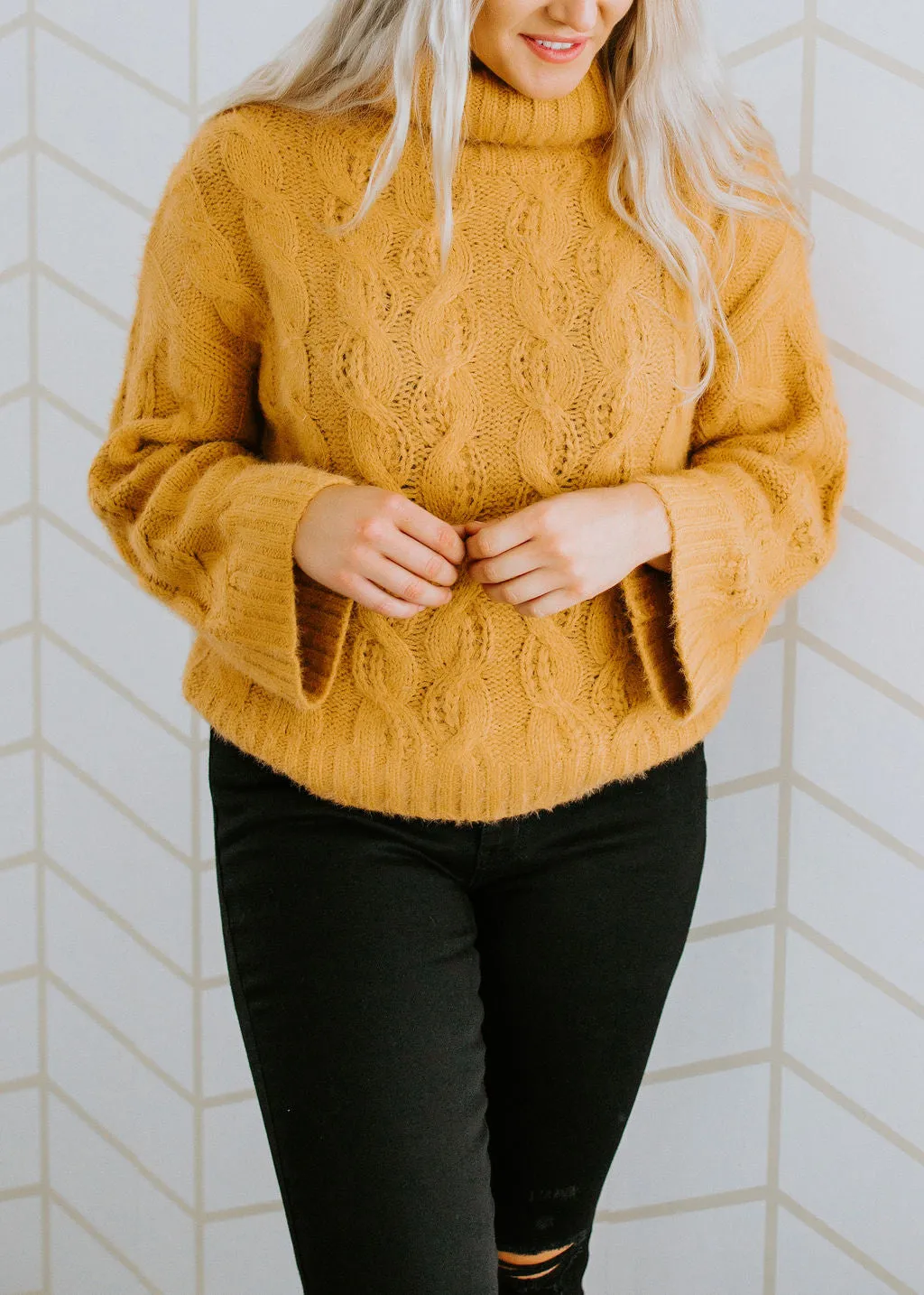 Carlin Turtleneck Cable Sweater FINAL SALE