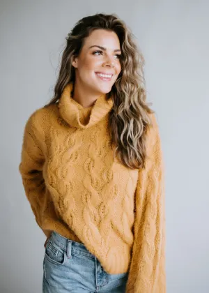 Carlin Turtleneck Cable Sweater FINAL SALE