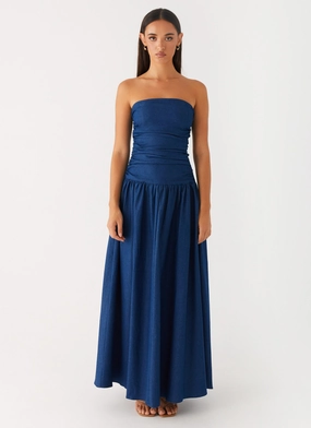 Carmel Denim Maxi Dress - Indigo Carmel Denim Maxi Dress - Indigo