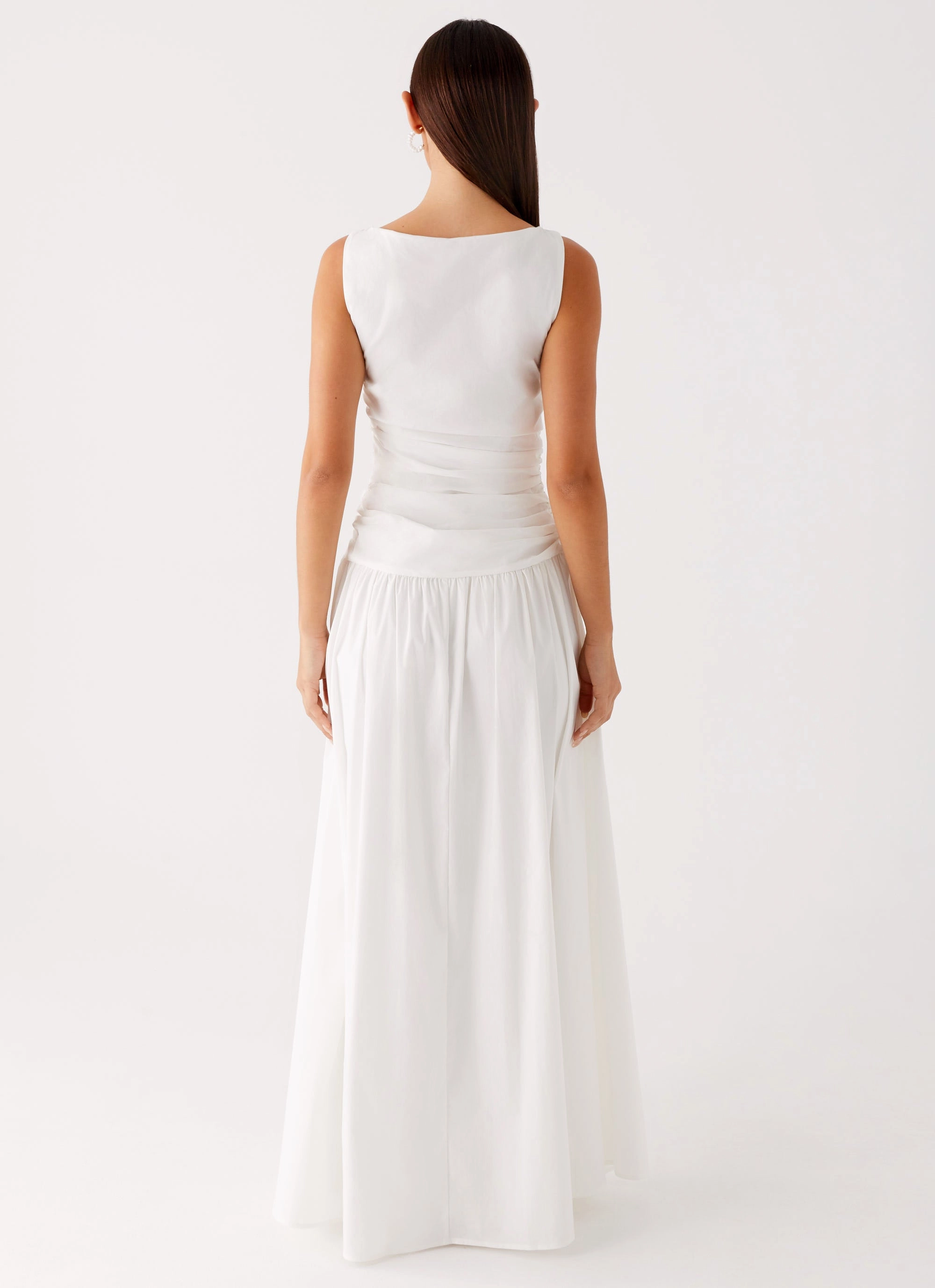 Carmel High Neck Maxi Dress - White