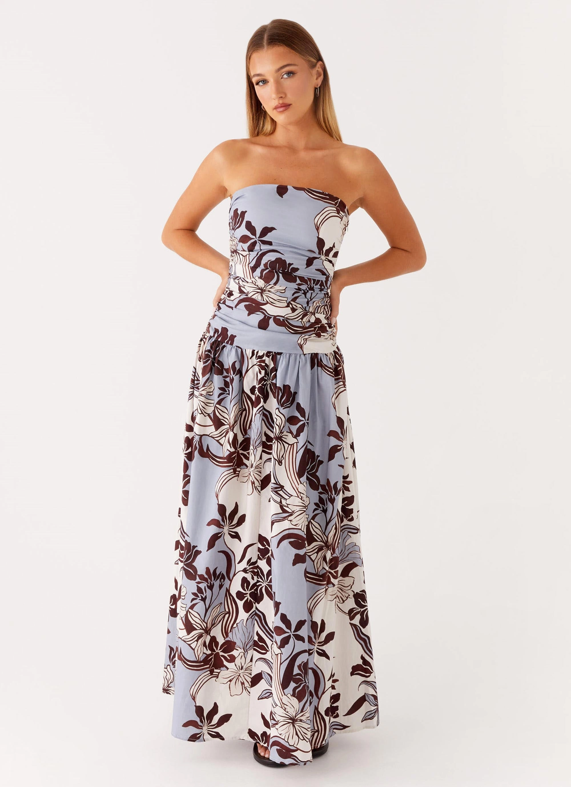 Carmel Maxi Dress - Bluewood Blossom