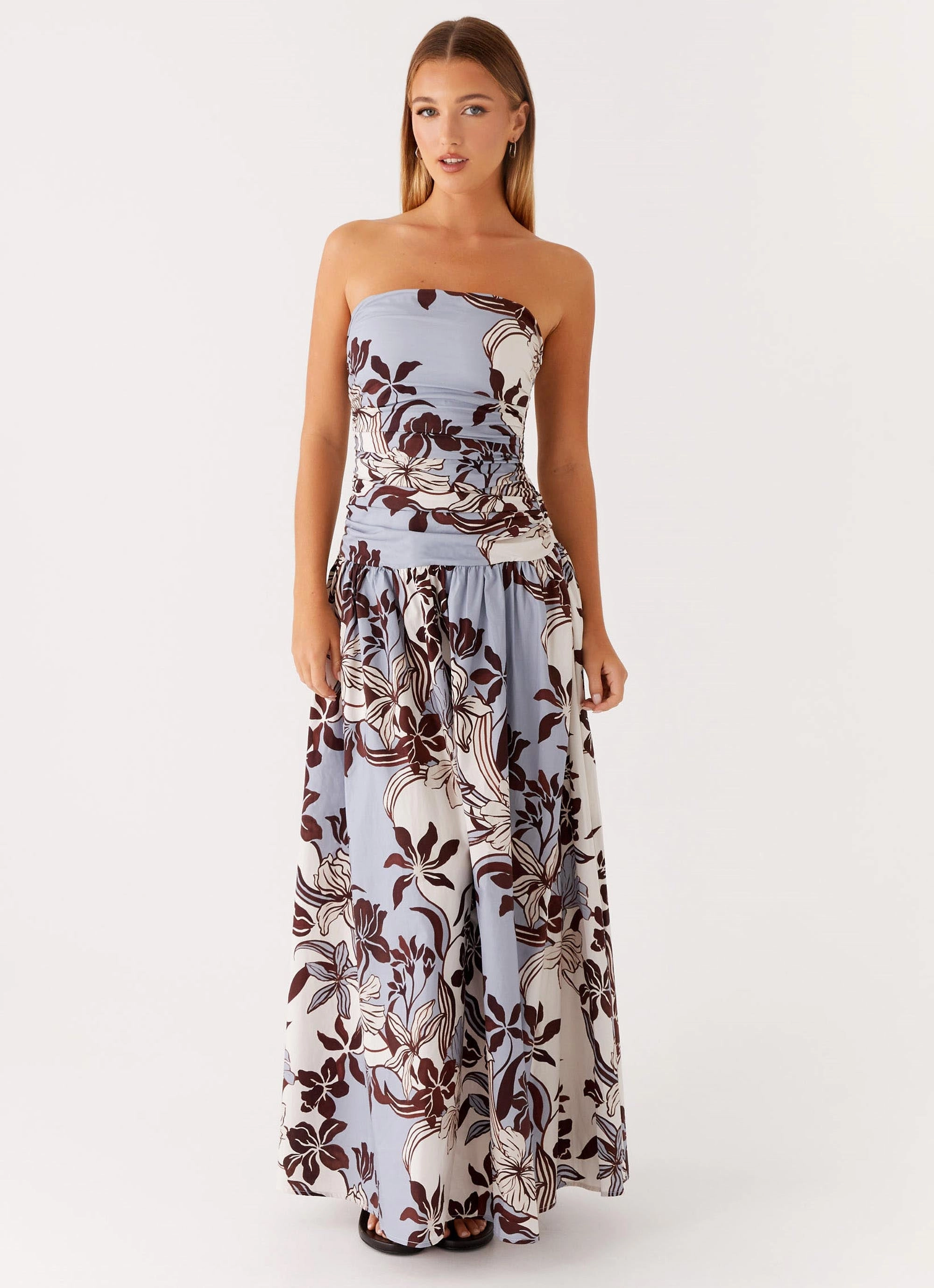 Carmel Maxi Dress - Bluewood Blossom