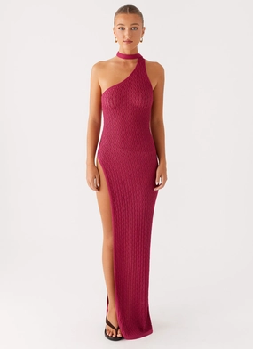 Carryn Knit Maxi Dress - Hot Pink Carryn Knit Maxi Dress - Hot Pink