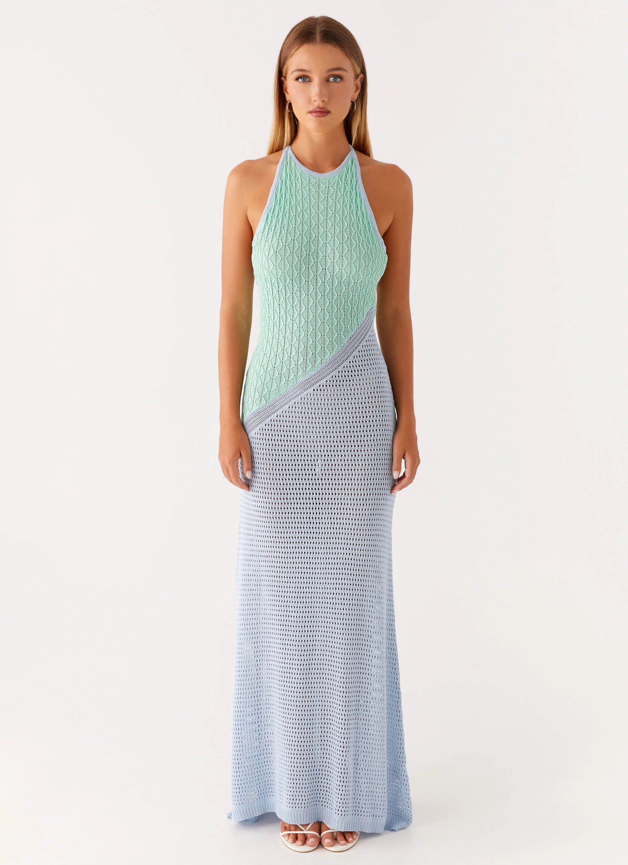 Caspa Crochet Maxi Dress - Multi