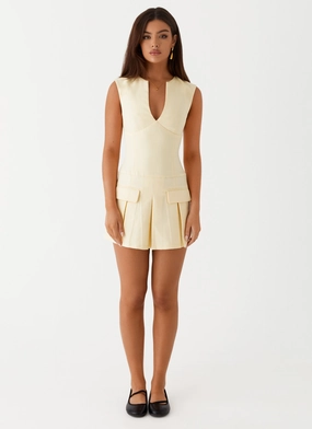Cassia Mini Dress - Yellow Cassia Mini Dress - Yellow