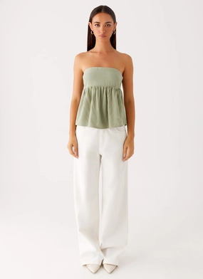 Cassie Tube Top - Sage Cassie Tube Top - Sage