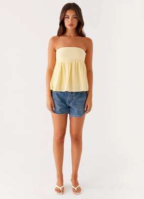 Cassie Tube Top - Yellow Cassie Tube Top - Yellow