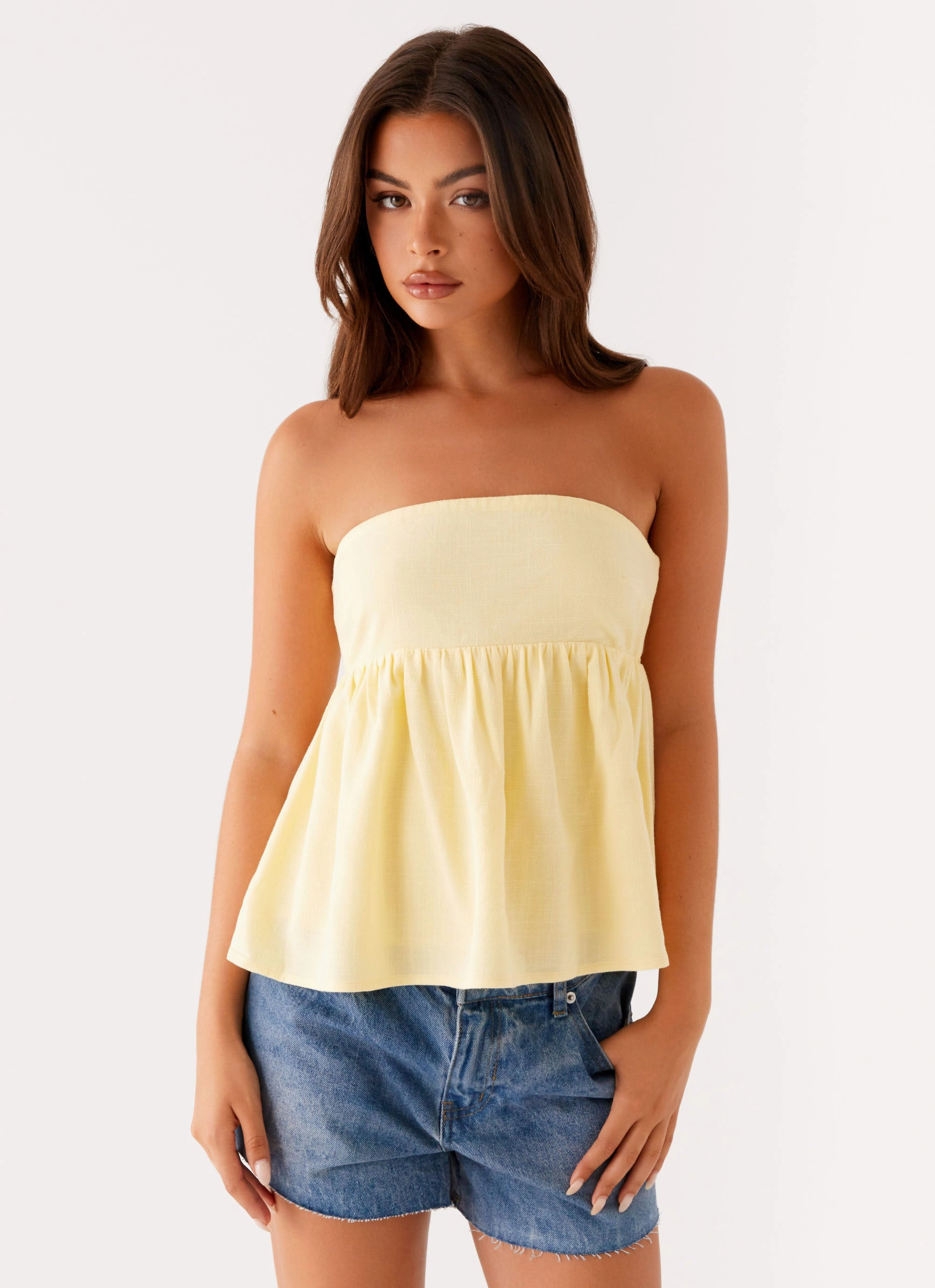 Cassie Tube Top - Yellow