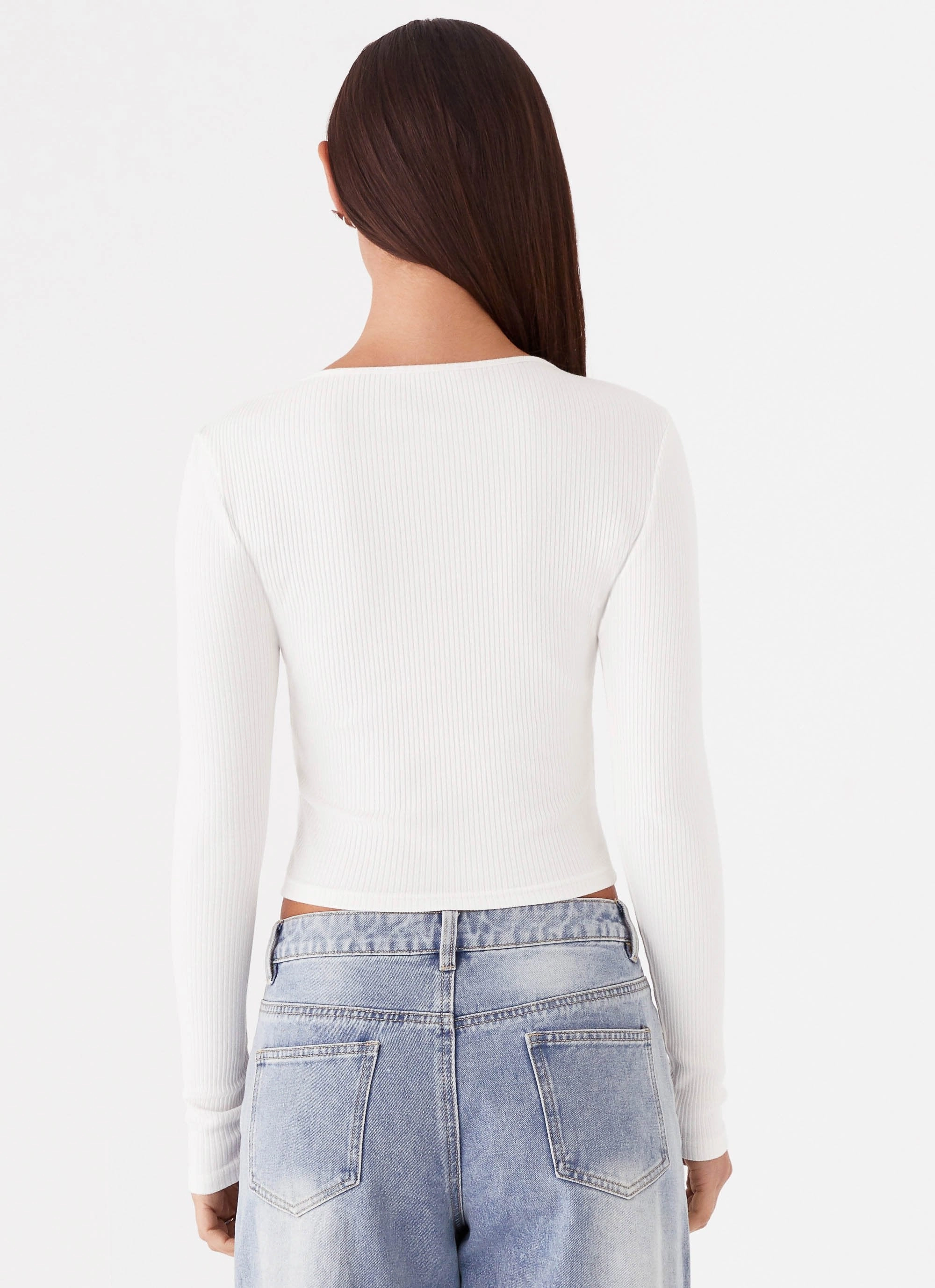 Cassius Long Sleeve Top - Ivory