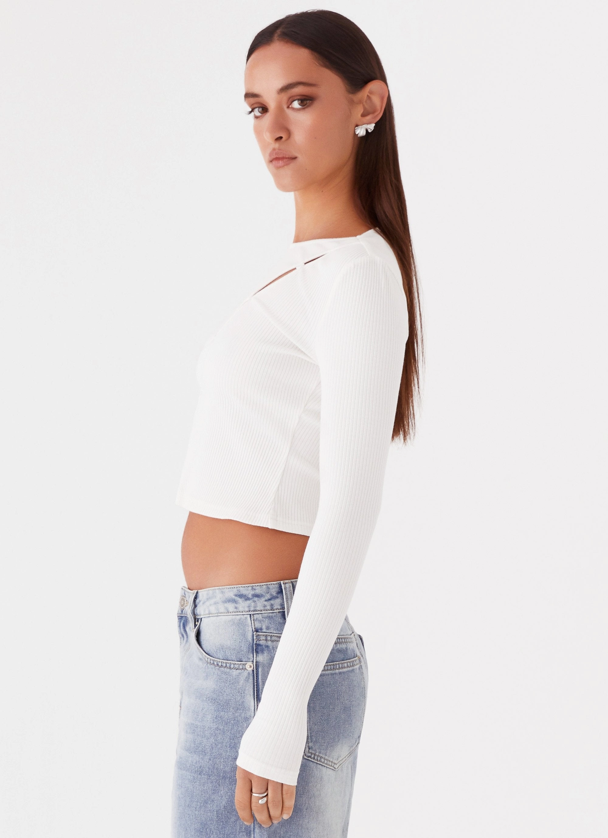 Cassius Long Sleeve Top - Ivory