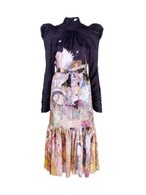 Celestial Gathered Frill Dress