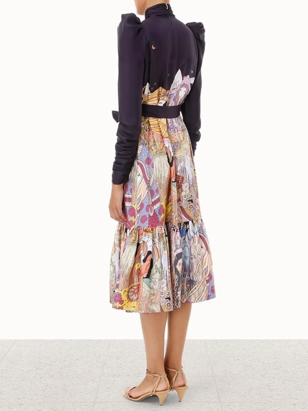 Celestial Gathered Frill Dress