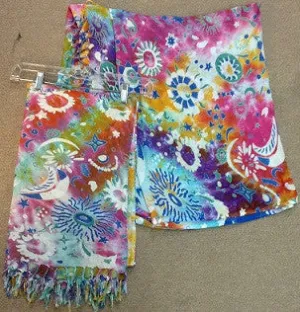 Celestial Rainbow Tie Dye Sarong