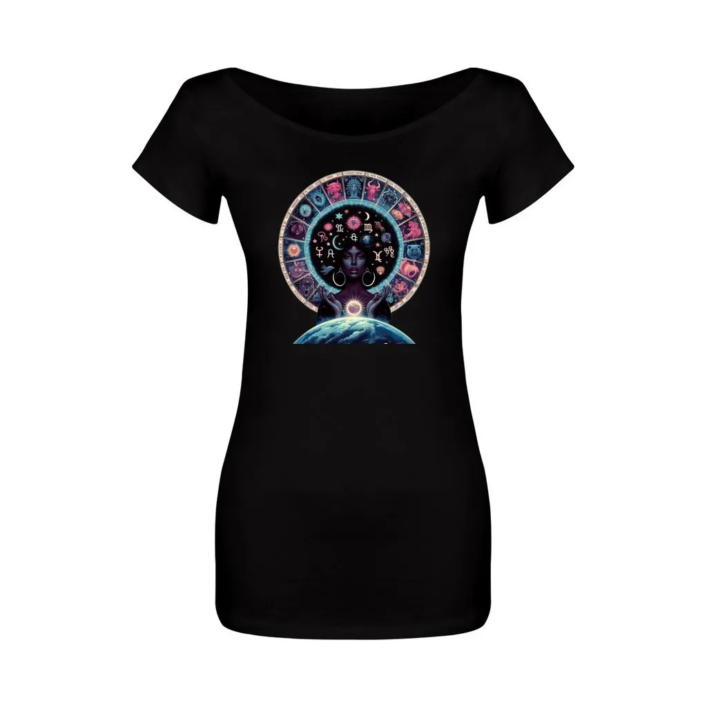 Celestial Zodiac Women's Off The Shoulder Tops Shirt