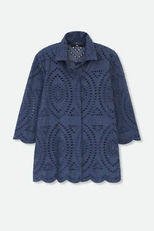 CESARE CAMP SHIRT ITALIAN DENIM EYELET