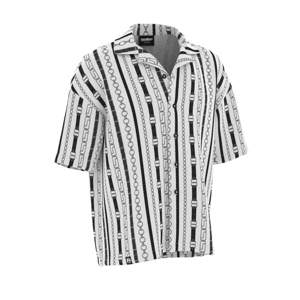 Chain Away The Fear Oversized Button Shirt