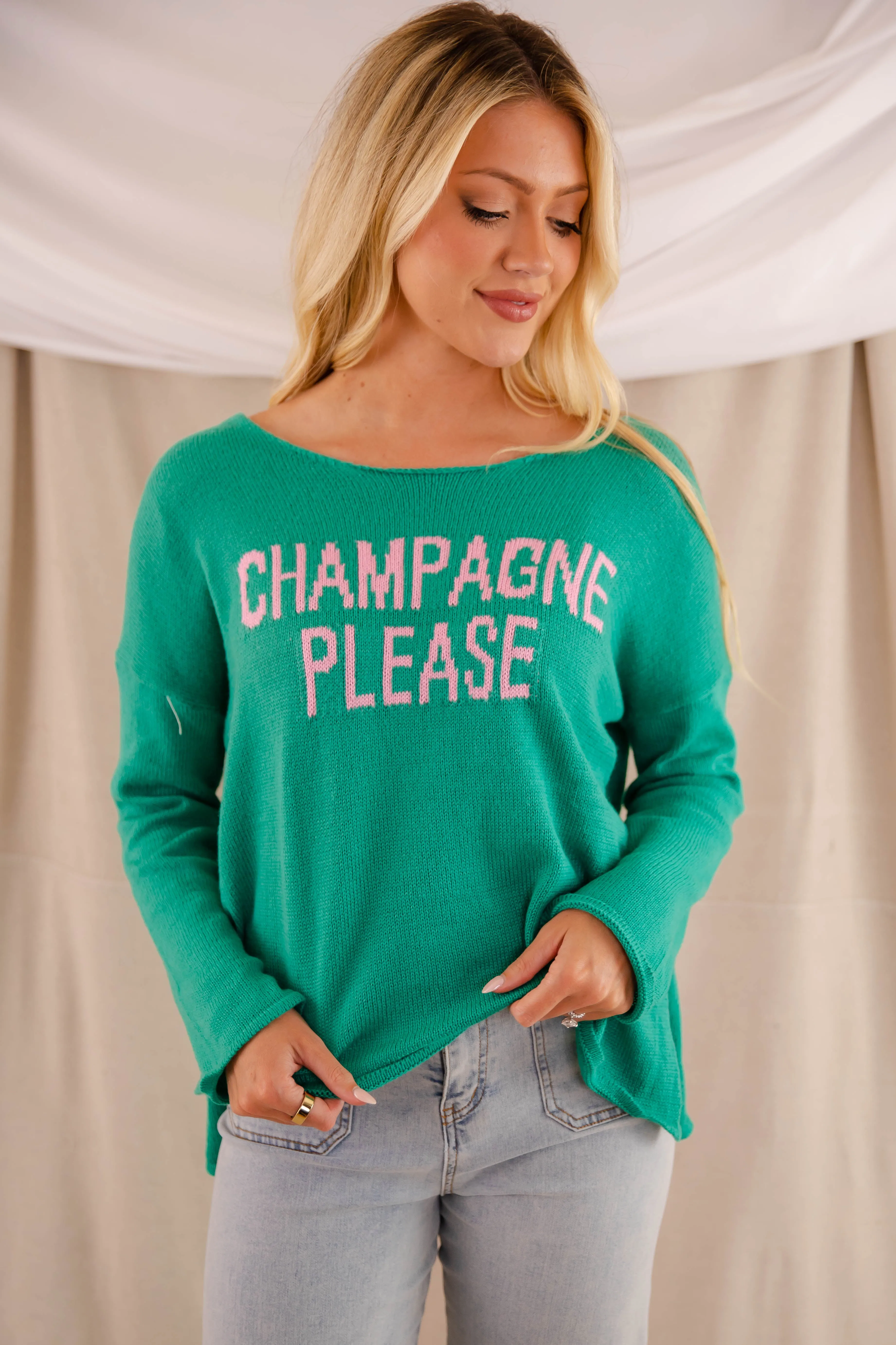 Champagne, Please! Knit Sweater