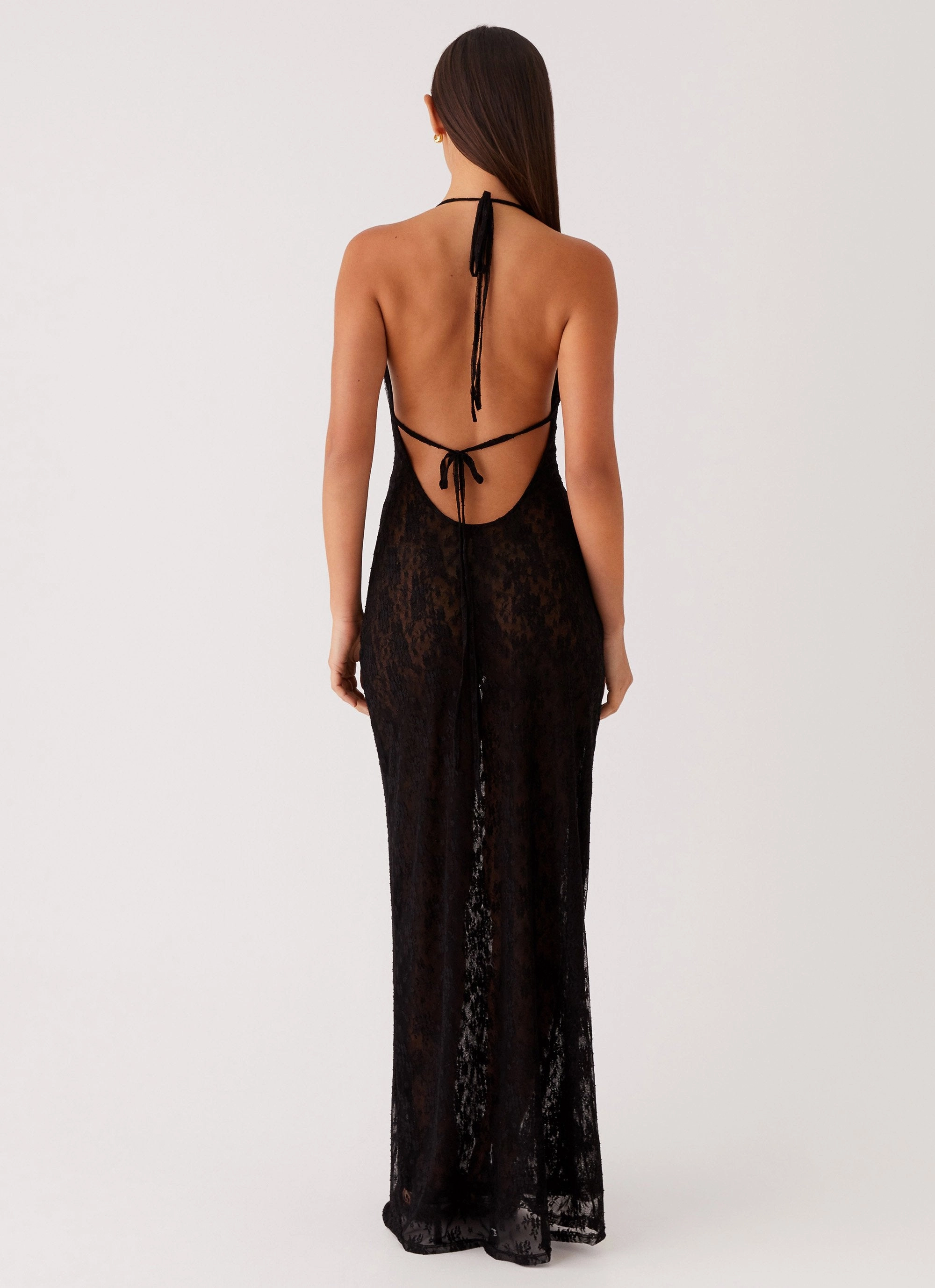 Champagne Coastline Maxi Dress - Black