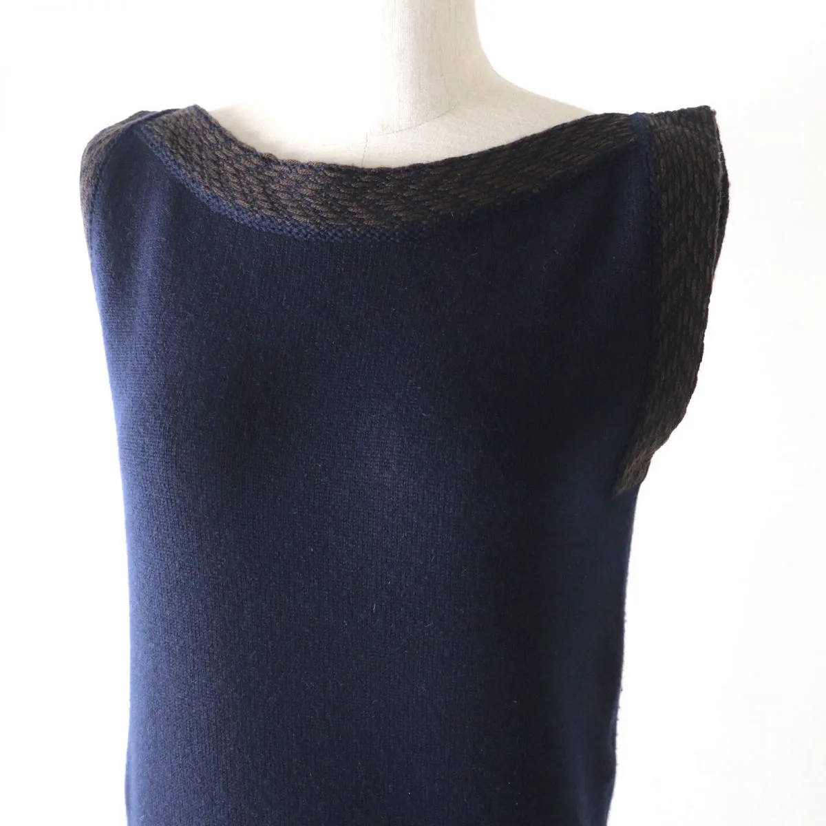 Chanel Cashmere Sleeveless Knit Dress