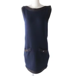Chanel Cashmere Sleeveless Knit Dress