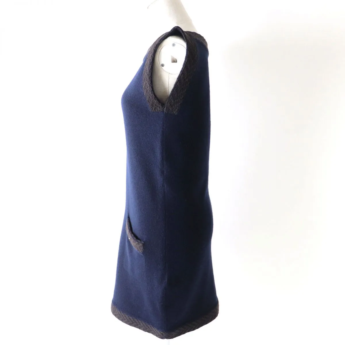 Chanel Cashmere Sleeveless Knit Dress
