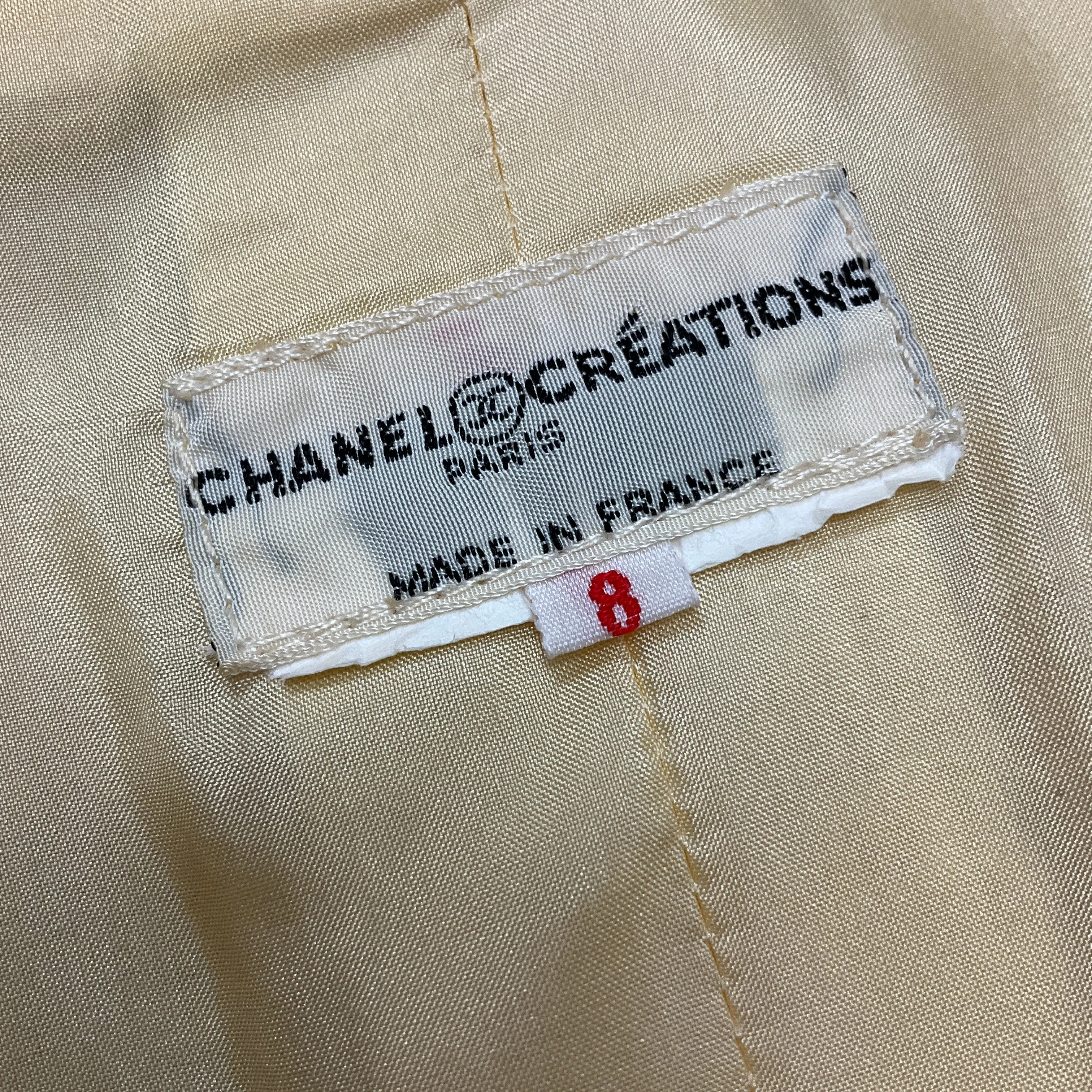 Chanel Creations Vintage 1970's Yellow Boucle Tweed Coat
