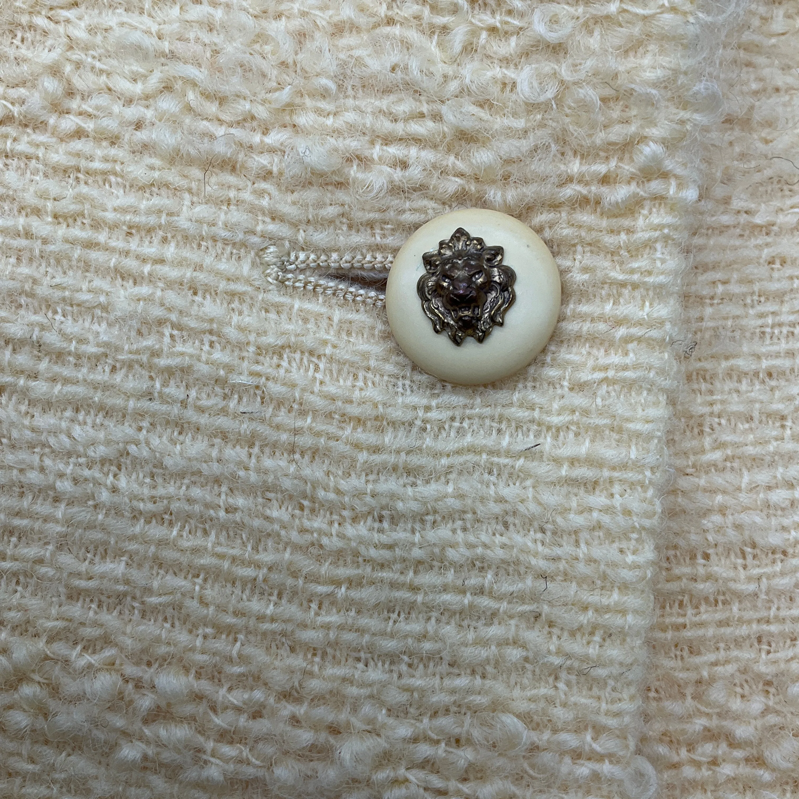 Chanel Creations Vintage 1970's Yellow Boucle Tweed Coat