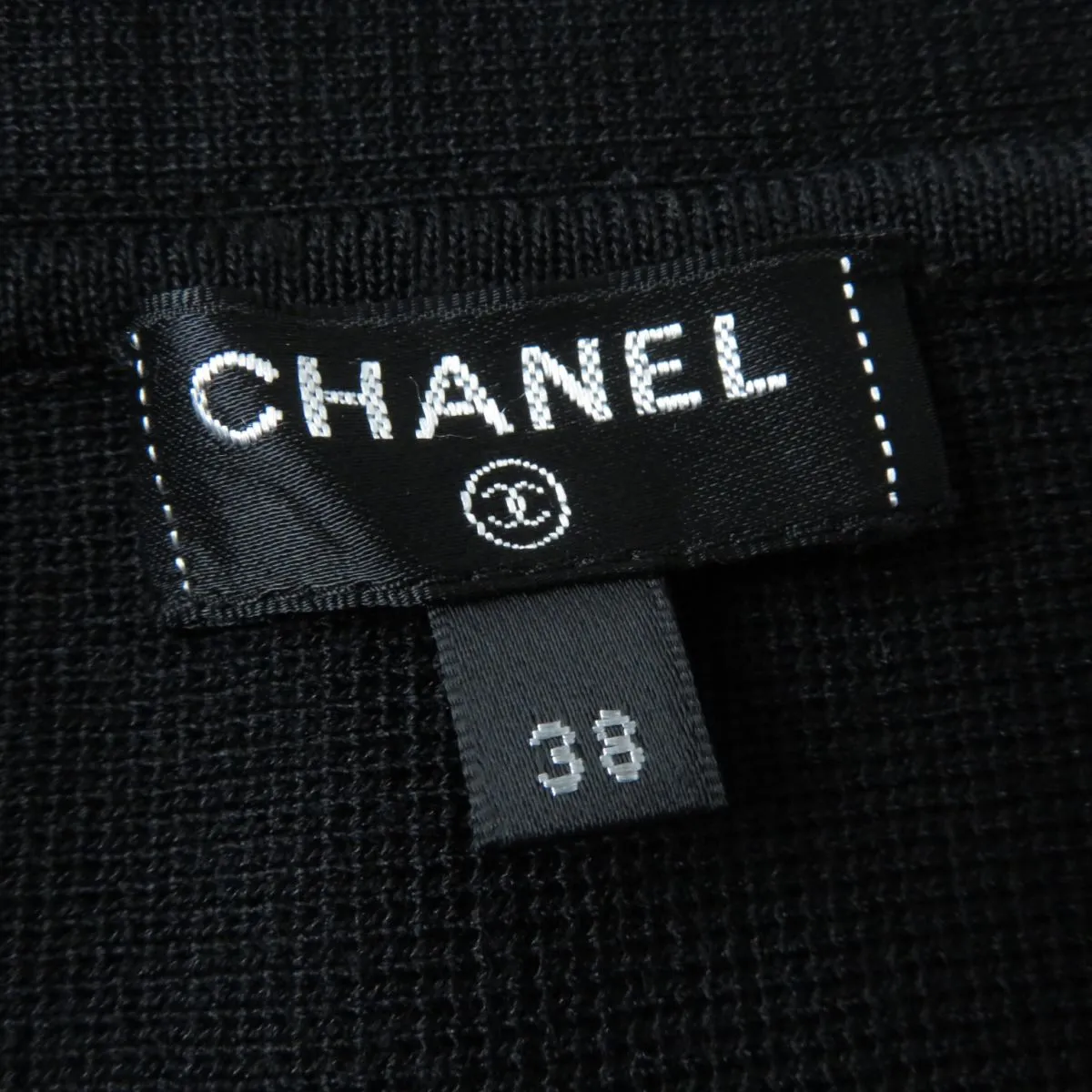 Chanel Wool Pleated Skirt Black Size 38