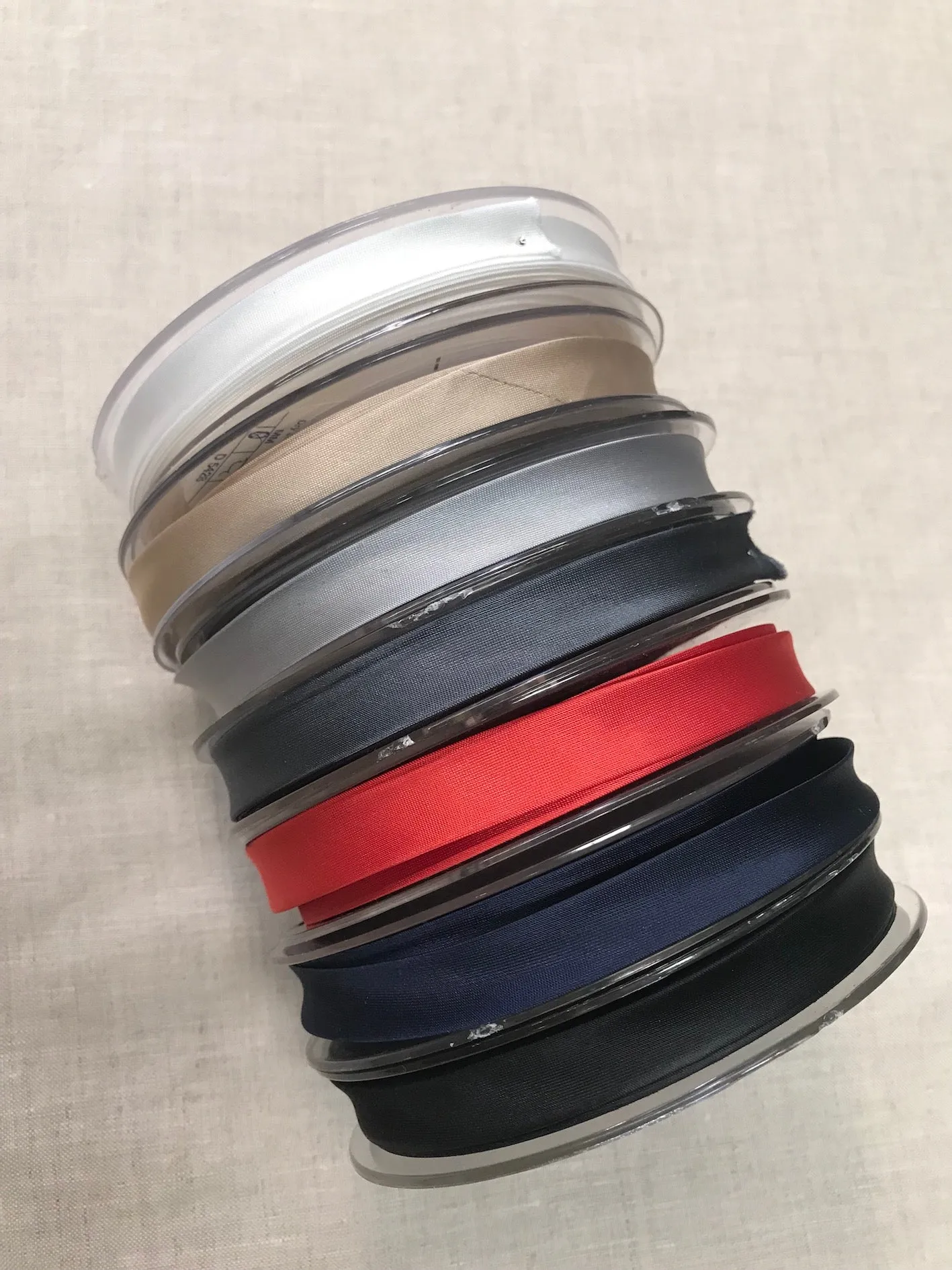 Charcoal 12mm Satin Bias Binding