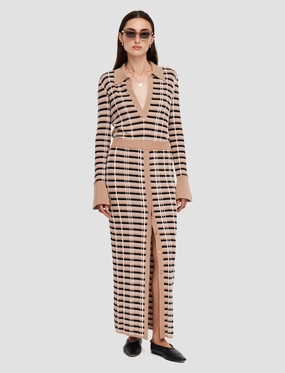 Check Wool Silk Skirt Check Wool Silk Skirt